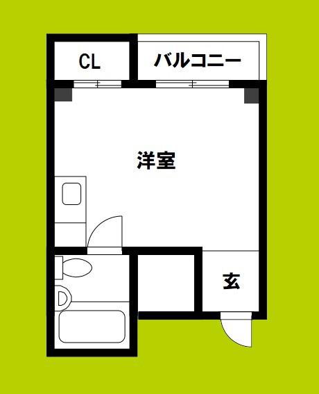 ロイヤル遠里小野(ワンルーム/2階)の間取り写真