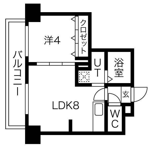 クラッセひばりが丘(1LDK/9階)の間取り写真