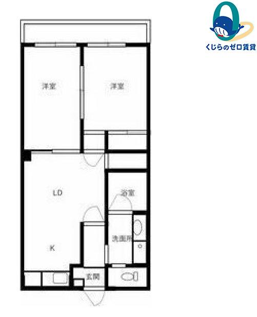 スカイハイツ(2LDK/3階)の間取り写真