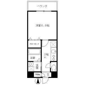 MELIV桜山(1K/3階)の間取り写真