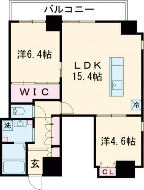 APARTMENTS CODE ISAHAYA(2LDK/4階)の間取り写真