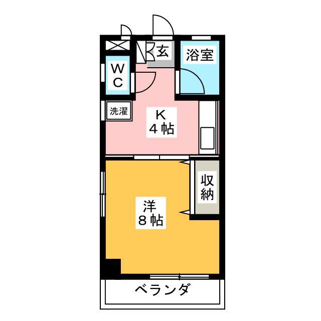 メゾンコンフォート(1K/3階)の間取り写真
