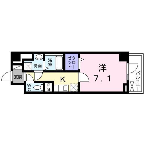 シンセリティグレイス南大井(1K/3階)の間取り写真
