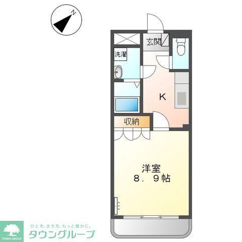 プリムローズ(1K/2階)の間取り写真