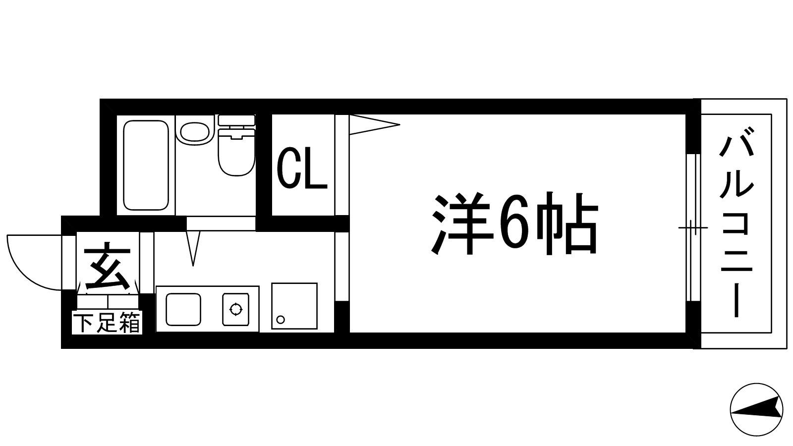 RENATUS伊丹(1K/4階)の間取り写真