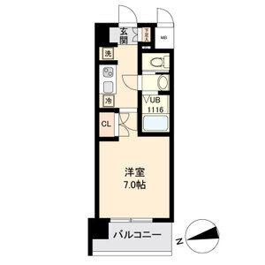 LASANTE薬師堂(1K/2階)の間取り写真
