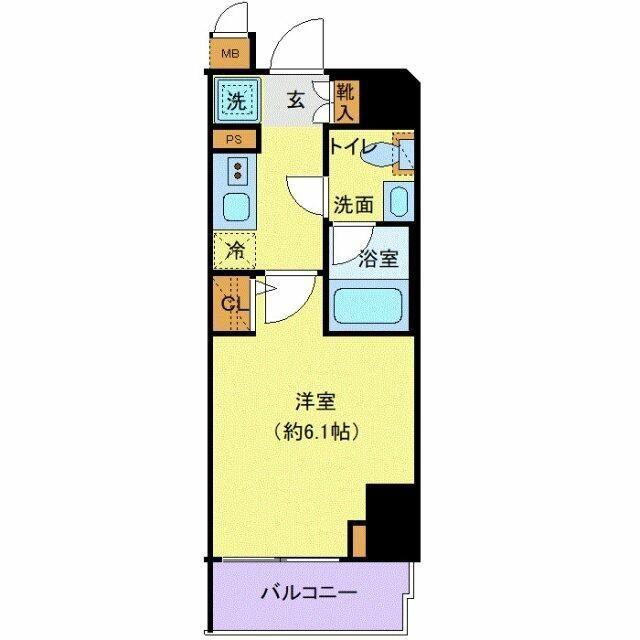 プレール・ドゥーク笹塚Ⅱ(1K/5階)の間取り写真