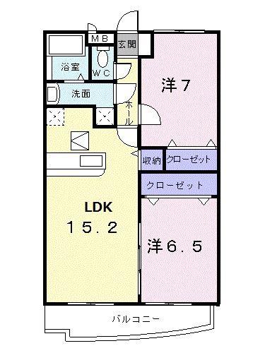 グランデ味鋺(2LDK/4階)の間取り写真