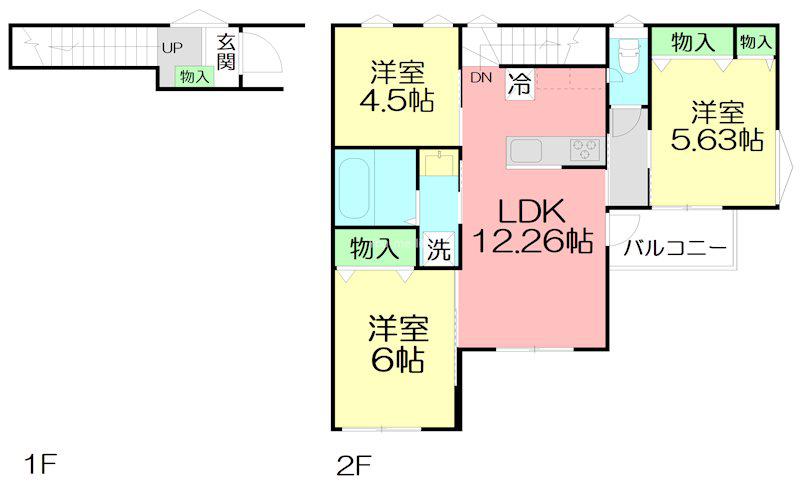 ドマーニ辻堂(3LDK/2階)の間取り写真