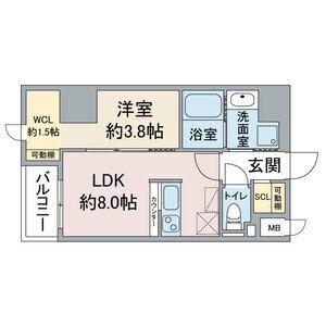 THE 9TH RESIDENCE SAKAE SIDE(1LDK/9階)の間取り写真
