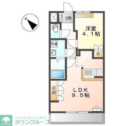 ベル・アシューレ(1LDK/1階)の間取り写真