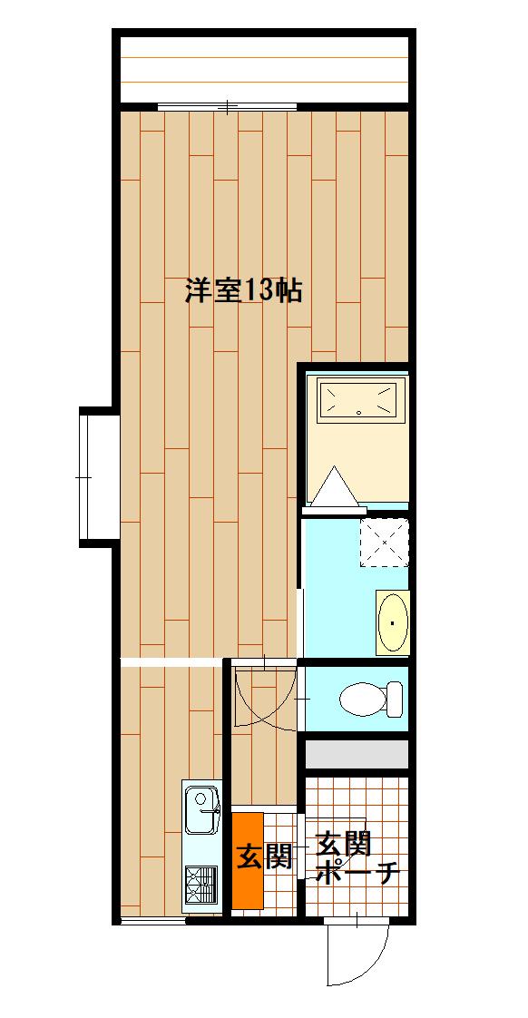 AMENITY・CORE白金(1K/2階)の間取り写真