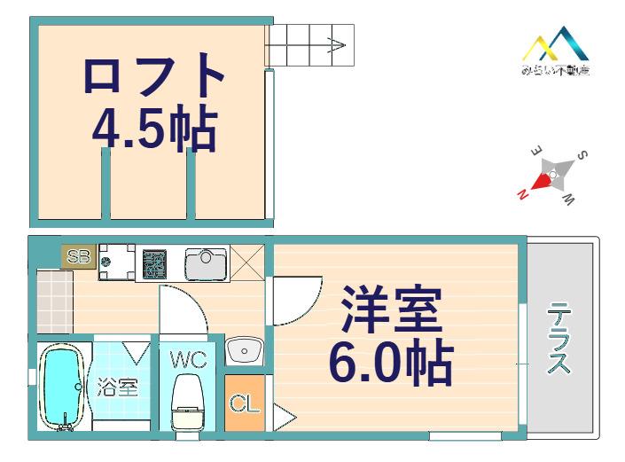 LOFTIA桜ヶ丘壱番館(1K/1階)の間取り写真