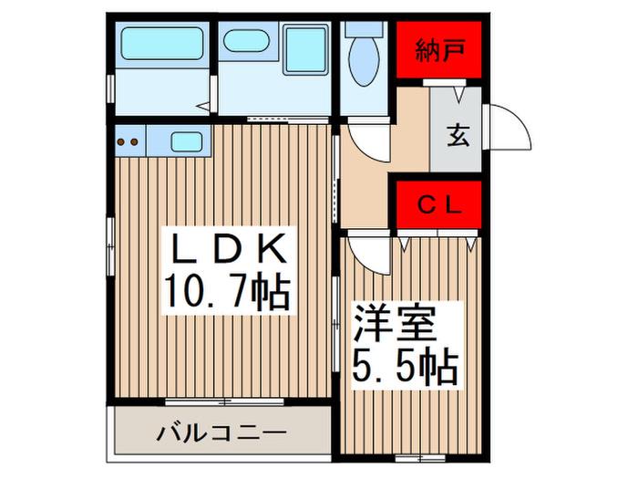プレンデ-ル(1LDK/1階)の間取り写真