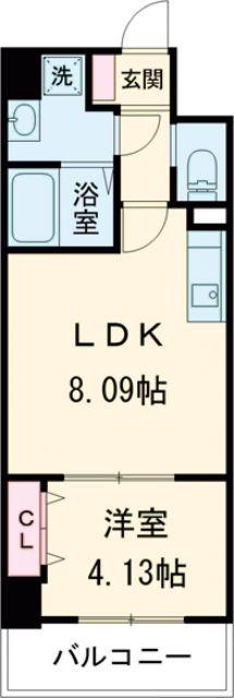リアライズ堺宿院(1LDK/6階)の間取り写真