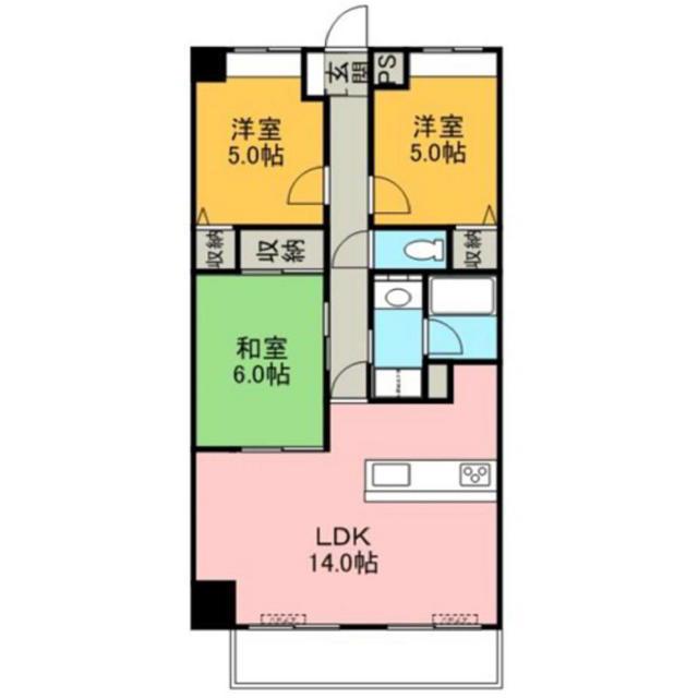 グランコート21(3LDK/4階)の間取り写真