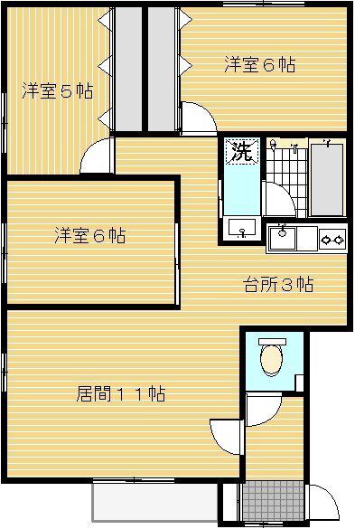 グランドライン(2LDK/2階)の間取り写真
