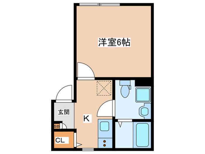 リファイン四つ木(1K/3階)の間取り写真