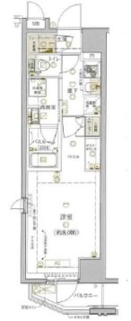 VERXEED綾瀬駅前(1K/3階)の間取り写真