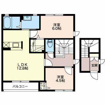 ショコラ(2LDK/2階)の間取り写真