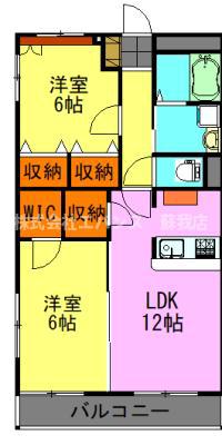 ベイサイドシティ・蘇我南町(2LDK/4階)の間取り写真