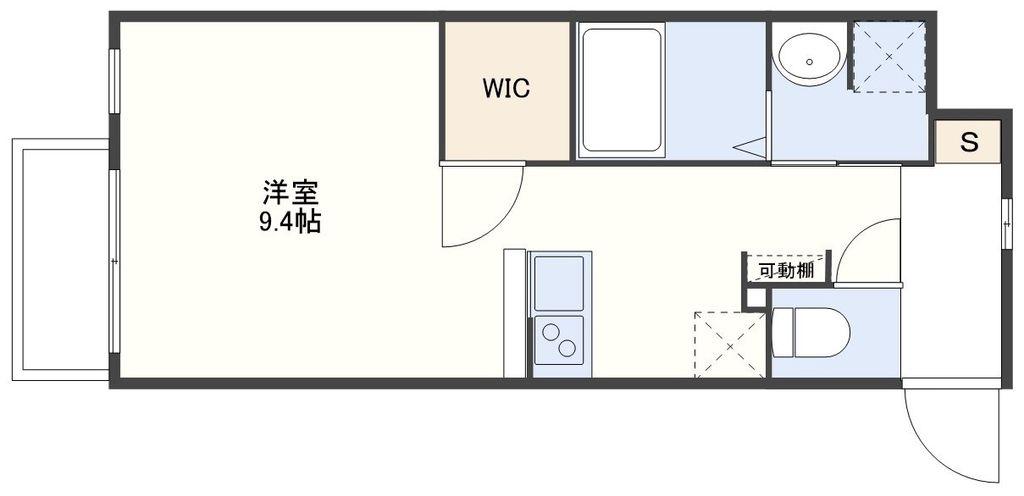 リアンレガーロ新大工町ステーション(ワンルーム/2階)の間取り写真