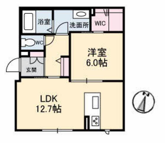 シャーメゾン井口(1LDK/1階)の間取り写真