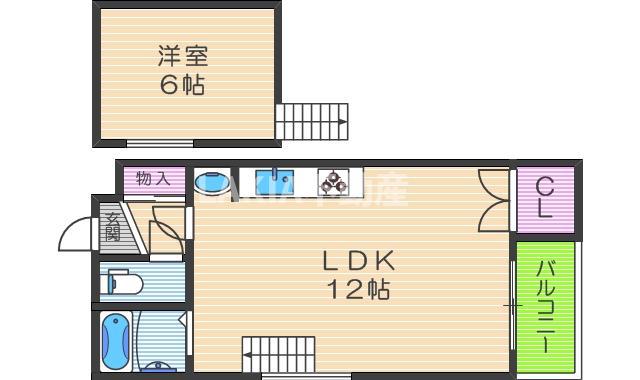サンプラザ上汐(1LDK/7階)の間取り写真