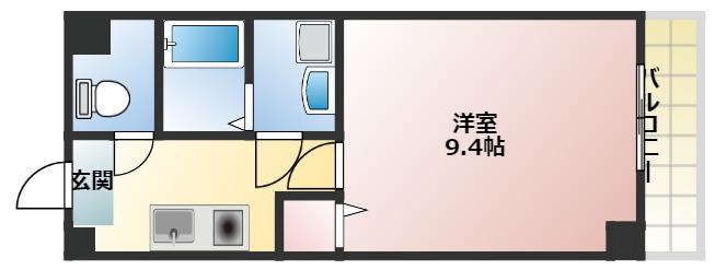 CBLOCKS(1K/3階)の間取り写真