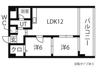 PLUMOSUS(2LDK/6階)の間取り写真