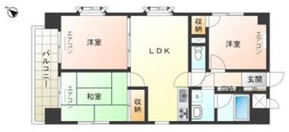 フロイデ目白(2LDK/4階)の間取り写真