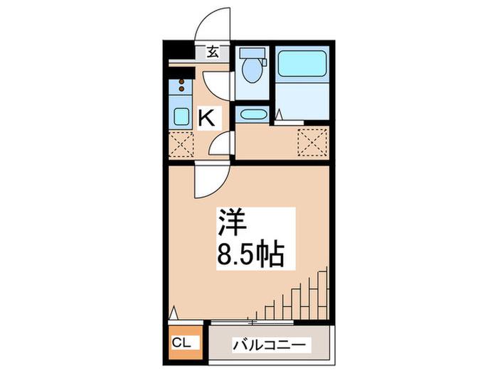 J-MAISON淵野辺(1K/3階)の間取り写真