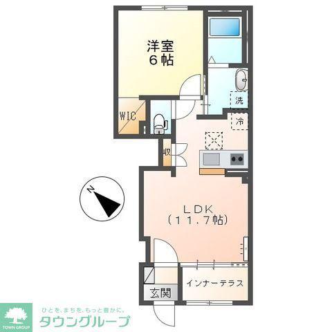 リオグランデ早稲田III(1LDK/1階)の間取り写真
