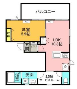 KOMAZAWA KOUEN TERRACE 駒沢公園テラス(1SLDK/3階)の間取り写真