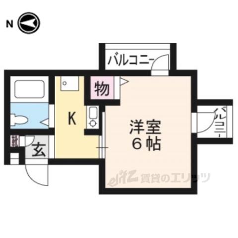 コーポラスSAWARAGI(1K/2階)の間取り写真