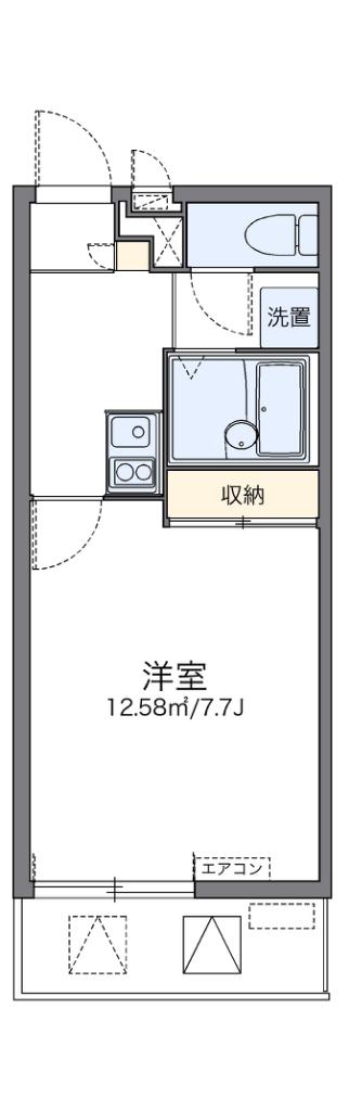 レオパレス御厨イースト(1K/2階)の間取り写真
