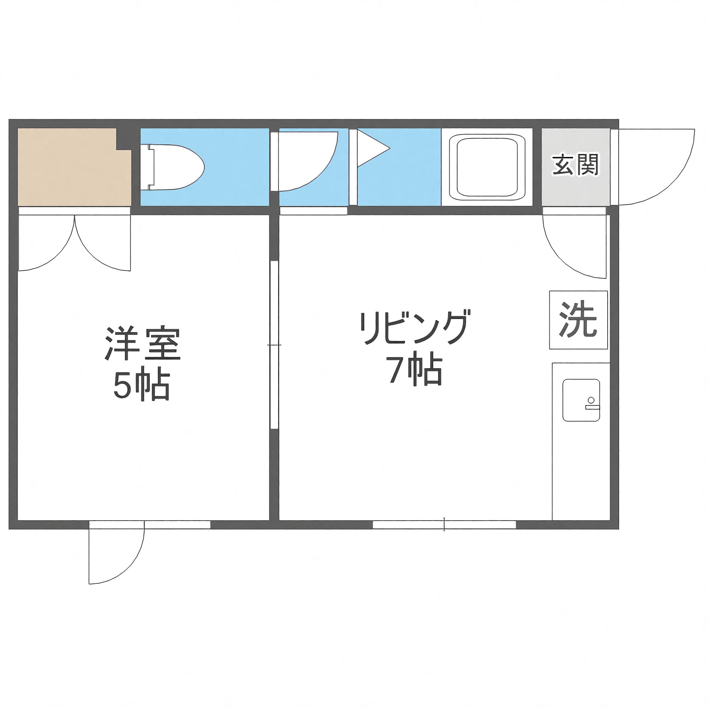 一条ハウス(1DK/3階)の間取り写真