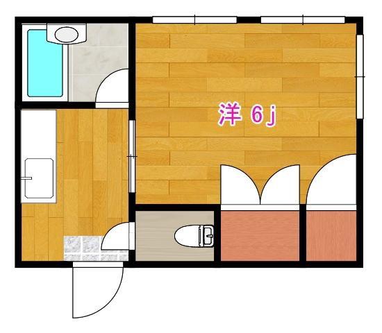 ハイムHAYASHI(1K/2階)の間取り写真