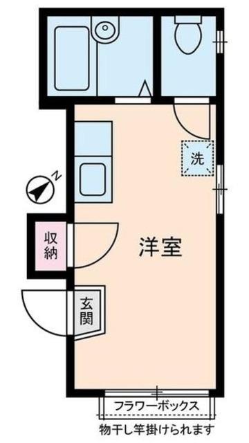 メゾンホリコシ(ワンルーム/2階)の間取り写真