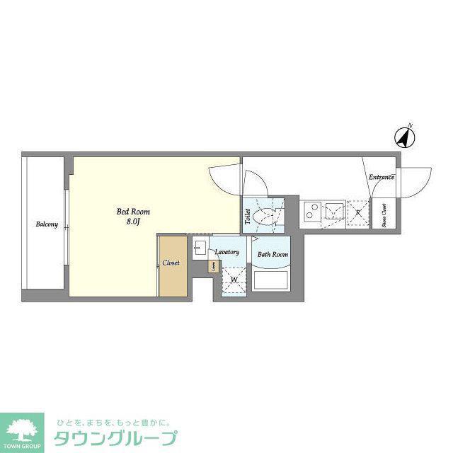 ルネサンスコート祐天寺TERRACE(1K/3階)の間取り写真