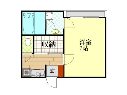 ランド南昭和(1K/3階)の間取り写真
