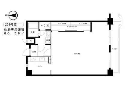 MUROMACHI PLACE(ワンルーム/2階)の間取り写真