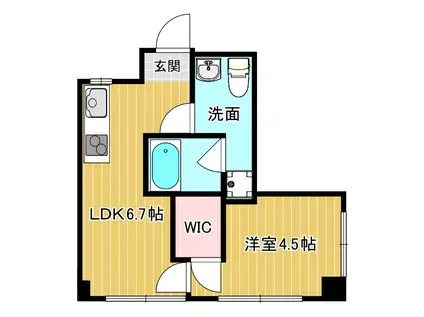 DAIWA TAKASU(1LDK/1階)の間取り写真