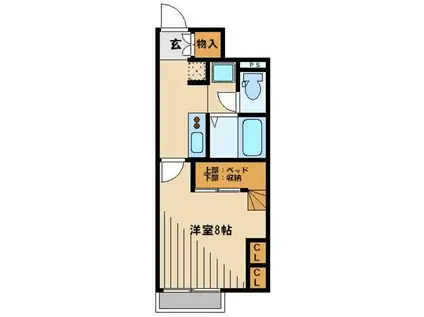 レオパレスSOLEIL 総庭 33729(1K/2階)の間取り写真