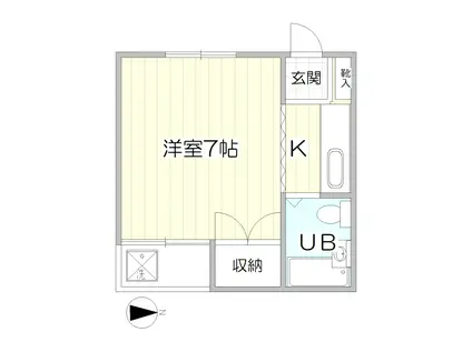 コートビレッジフジ(1K/1階)の間取り写真