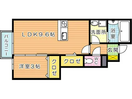 ぎおんスリーハウス(1LDK/1階)の間取り写真