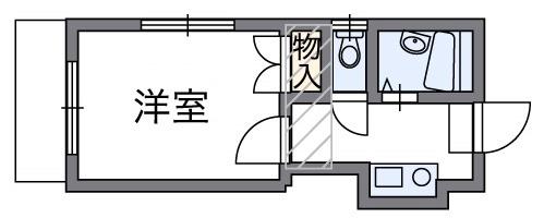 北畝第2(1K/2階)の間取り写真