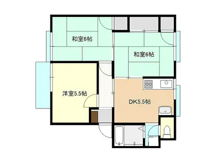 ビバライフ風呂ヶ迫C(3DK/2階)の間取り写真