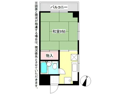 田島ビル(1K/3階)の間取り写真