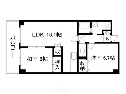 さ と う III(2LDK/4階)の間取り写真